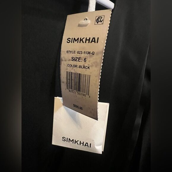 Jonathan Simkhai Black Mini dress Sz 6 Retail $595.00 - Picture 16 of 16